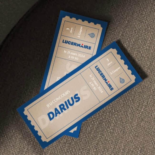 Ticket Darius piece de theatre